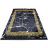 Czarny dywan glamour ze złotą ramką - Fasato 3X 