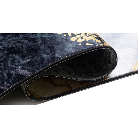 prostokątny dywan w stylu glamour czarno złoty Valano 5X