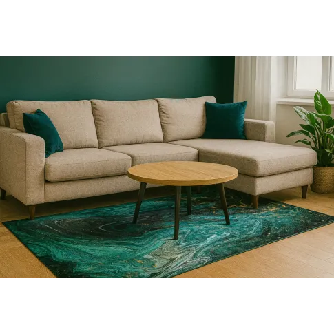 Zielono złoty dywan w stylu glamour   Piperita 3X