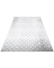 Jasnoszary prostokątny dywan w geometryczny wzór - Cunis 3X  w sklepie Edinos.pl