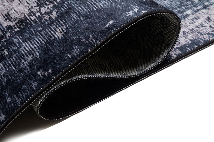 Antracytowy dywan do industrialnej sypialni Loreto 3X