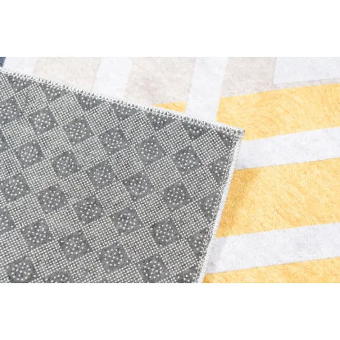 szaro żółty dywan antypoślizgowy nowoczesny w trójkąty Cunis 4X
