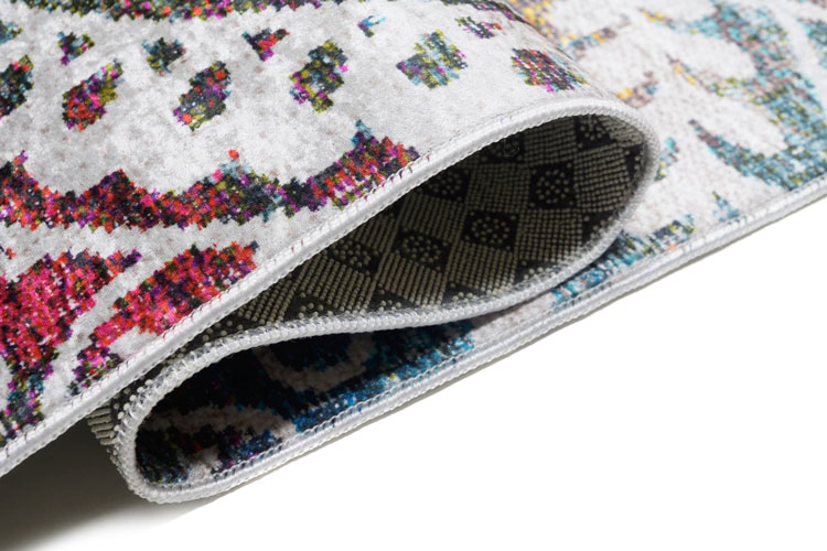 Kolorowy nowoczesny dywan w dekoracyjne rozety Befadi 5X