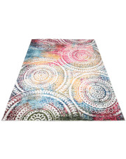 Kolorowy nowoczesny dywan w rozety - Befadi 5X  w sklepie Edinos.pl