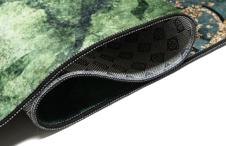 Ciemnozielony marmurowy dywan w stylu glamour Piperita 5X