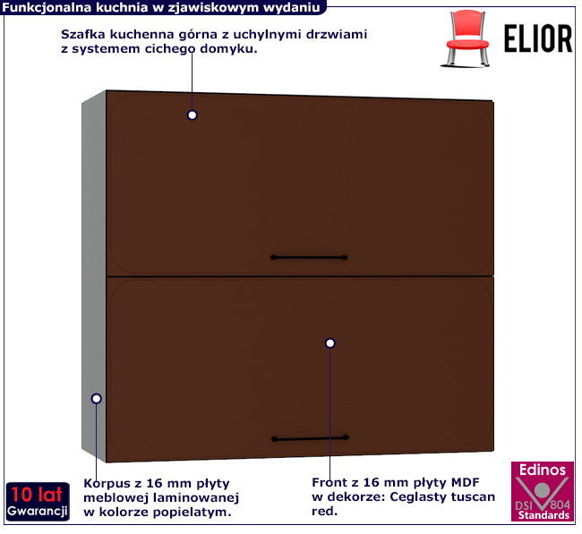 Górna szafka kuchenna 80 cm Lunari 33X