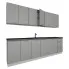 Komplet szafek kuchennych 260cm szary mat Fiorentina 38X