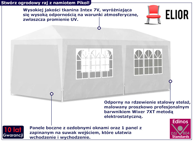 Namiot ogrodowy Pikol kolor biały 