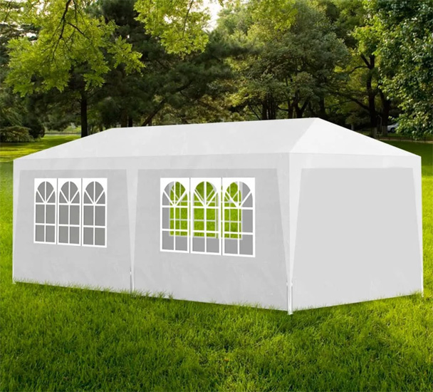 Wizualizacja białego namiotu ogrodowego Pikol 