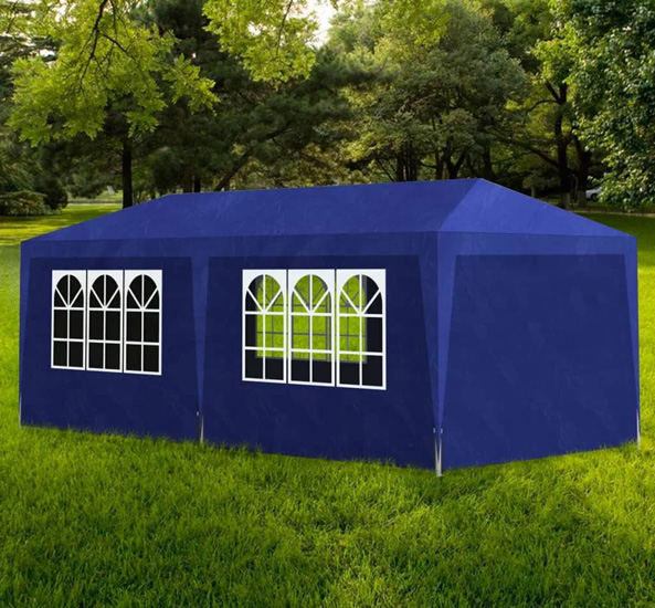 Wizualizacja niebieskiego namiotu ogrodowego Pikol 