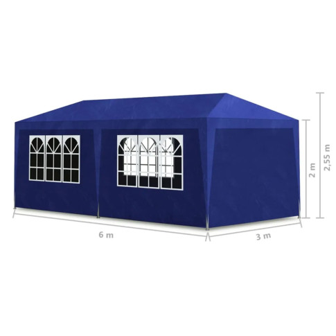 Wymiary niebieskiego namiotu ogrodowego Pikol