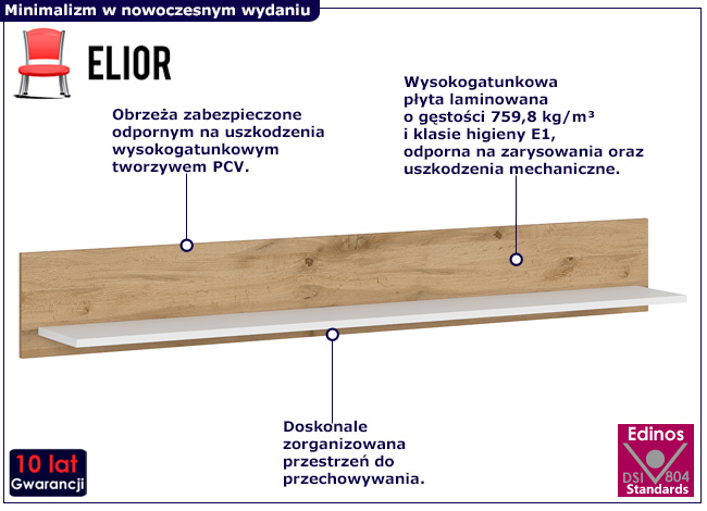 Skandynawska półka ścienna Licaro 13X