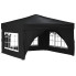 Czarny namiot ogrodowy altana z oknami Sanmi - kwadrat 290x290 cm