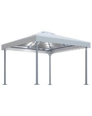 Kremowy namiot ogrodowy z oświetleniem LED - Irgan
