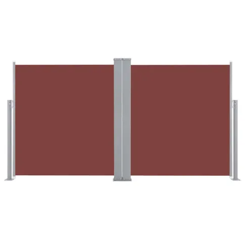 Brązowa markiza boczna zwijana Blures