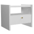 Biała minimalistyczna szafka nocna - Ovia