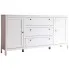biała skandynawska komoda z 3 szufladami i 2 szafkami Jasaro 4X