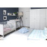 sypialnia z wykorzystaniem białego skandynawskiego łóżeczka niemowlęcego Jasaro 7X