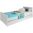 białe podwójne łóżko dziecięce rozsuwane z materacem Jasaro 8X