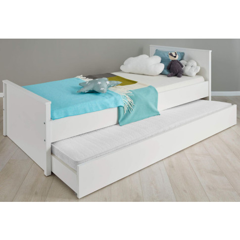 podwójne łóżko młodzieżowe rozsuwane z materacami Jasaro 8X