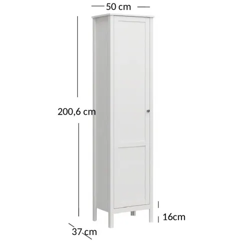 wymiary słupka zamykanego regału skandynawskiego Jasaro 10X