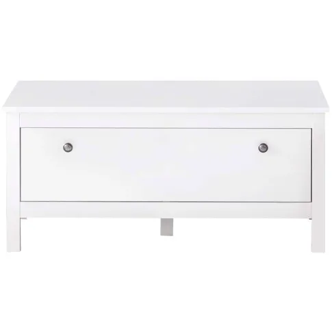 mała niska biała szafka na buty z uchylnym frontem Jasaro 14X