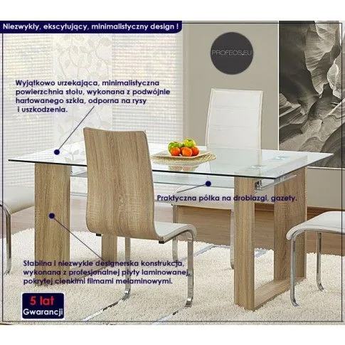 Fotografia Stół szklany Olekso z kategorii Stoły