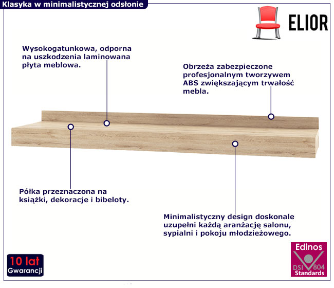 Klasyczna półka na książki Lister XL 13X