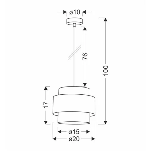 Pojedyncza czarna stylowa lampa wisząca V109-Ponto