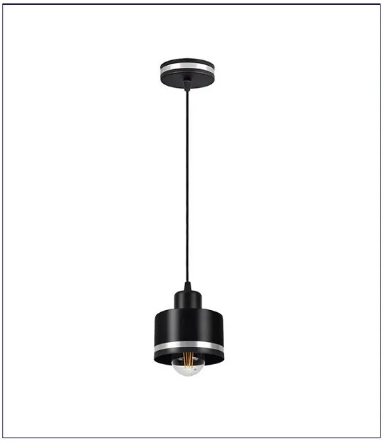 Produkt Pojedyncza czarna lampa wisząca z ozdobną opaską - V127-Torini