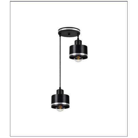 Podwójna metalowa czarna lampa wisząca V128-Katani