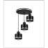 Potrójna czarna stylowa lampa wisząca V129-Katani