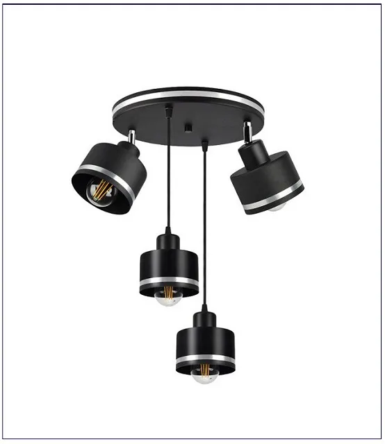 Produkt Lampa wisząca dwa reflektory i dwa klosze na zawiesiu - V131-Torini