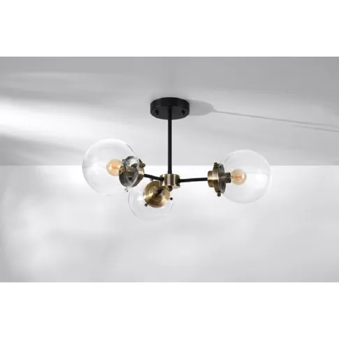 Potrójna czarna lampa sufitowa V133-Subia