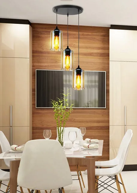 Produkt Czarna lampa wisząca z trzema ozdobnymi kloszami - V138-Luxurion