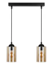 Lampa wisząca na listwie z dwoma szklanymi kloszami - V139-Alaniso w sklepie Edinos.pl