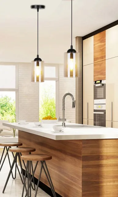 Produkt Pojedyncza lampa wisząca z brązowym kloszem - V141-Luxurion