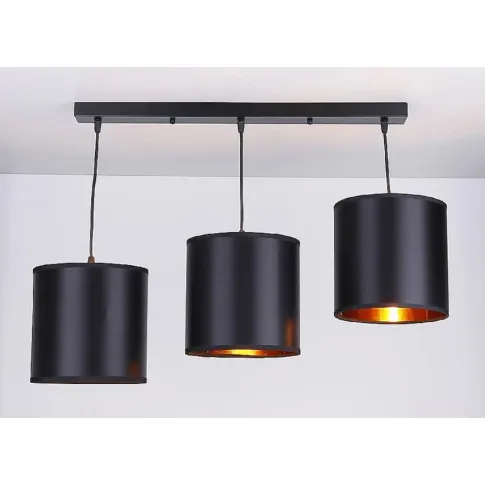 Potrójna industrialna czarna lampa wisząca V144-Peluvio