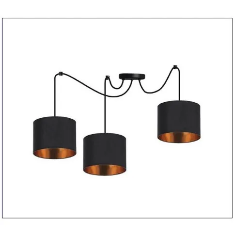 Industrialna czarna lampa wisząca V146-Peluvio