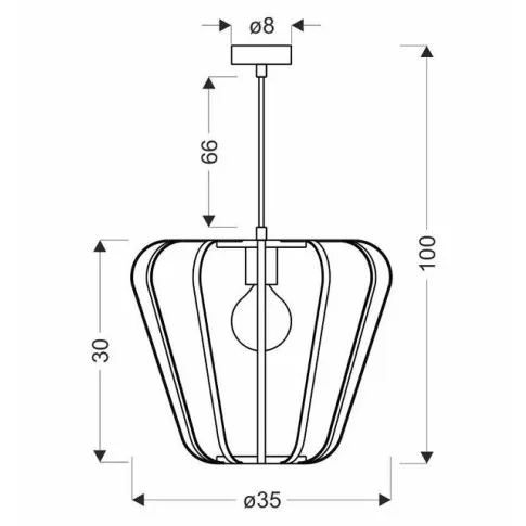 Druciana czarna lampa wisząca V148-Lowano