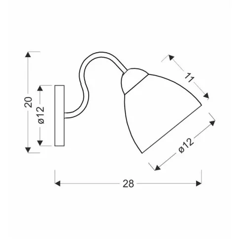 Czarny loftowy metalowy kinkiet ścienny V149-Tasumi