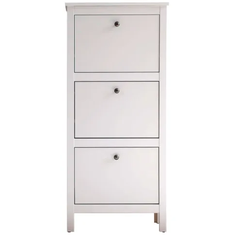 duża biała szafka na buty z uchylnymi drzwiami Jasaro 15X