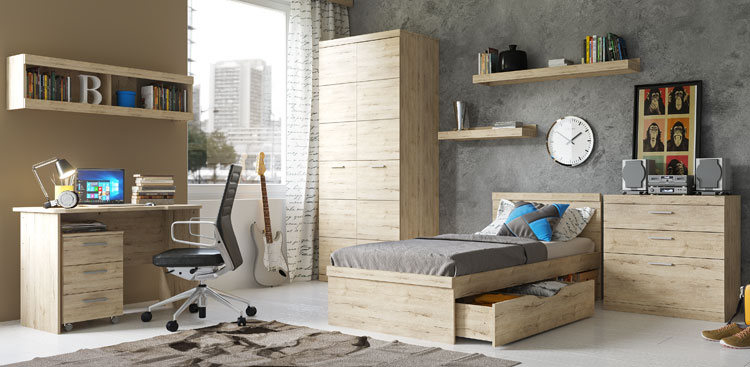 Młodzieżowa szafa z drążkami Lister XL 17X