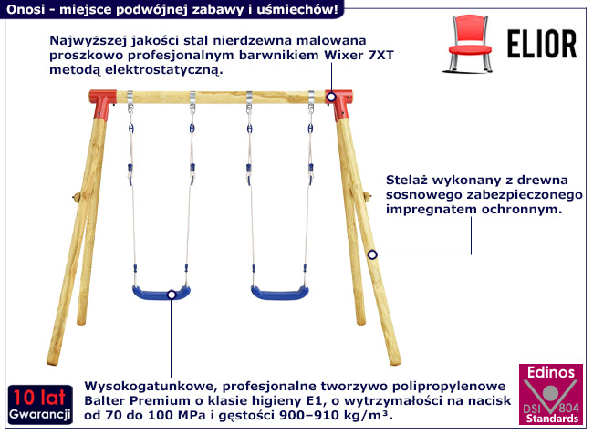 Huśtawka ogrodowa dla dzieci Onosi