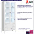 infografika białej dwudrzwiowej witryny led z 2 szufladami Jasaro 22X