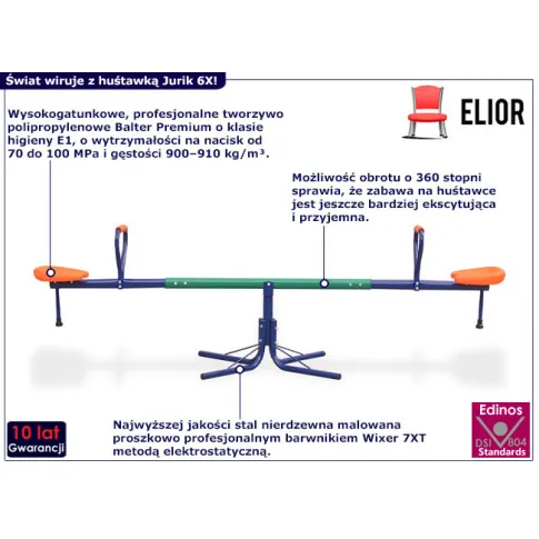 Obrotowa huśtawka ogrodowa Jurik 6X