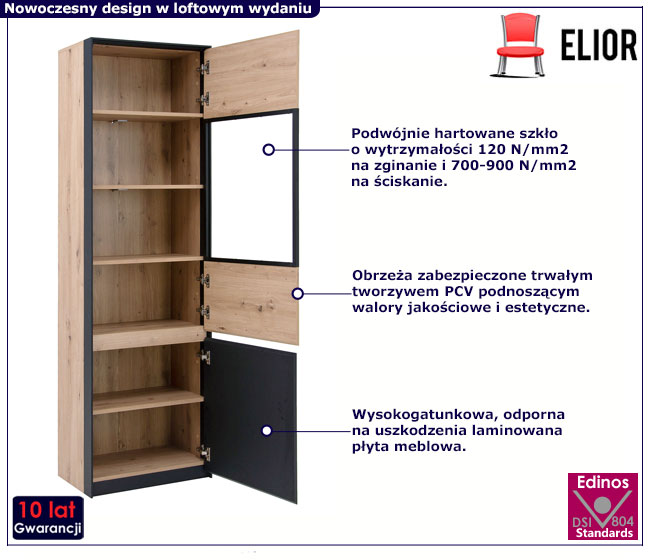 Wysoka nowoczesna witryna do salonu Flaser 9X