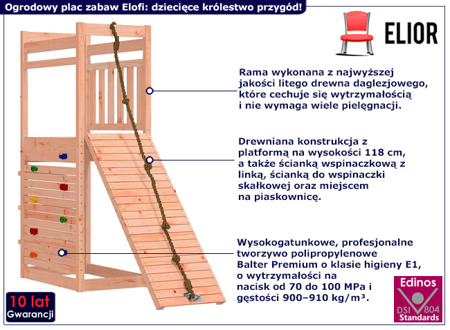 Ogrodowy plac zabaw Elofi 