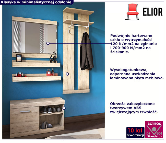 Meble do małego przedpokoju Lister XL 24X