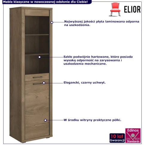 Wąska witryna do salonu klasycznego Efanos 11X